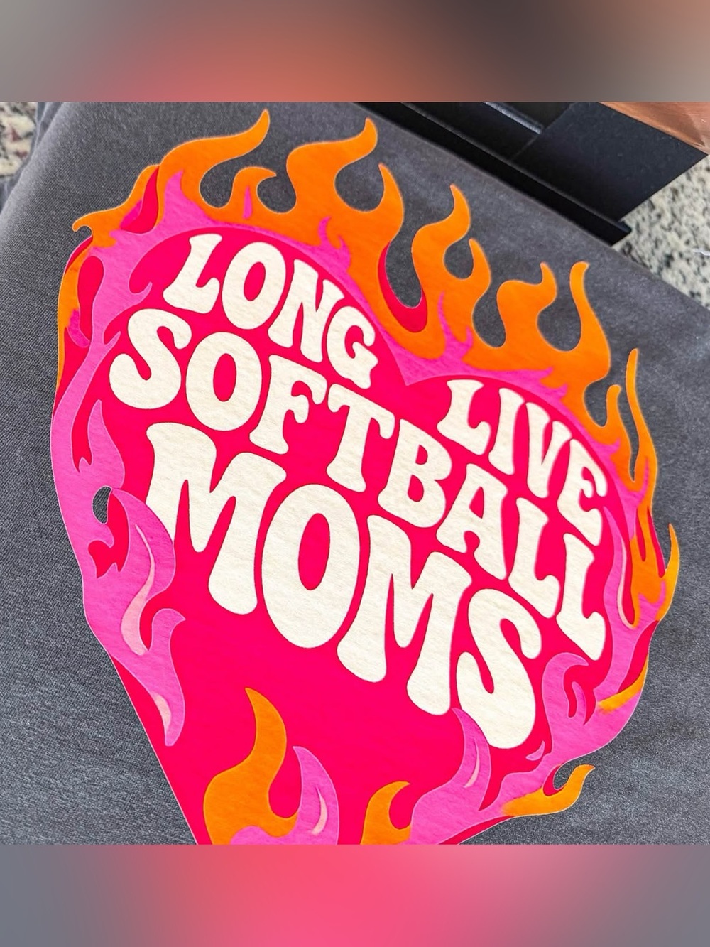 Long Live Softball Moms Graphic Tshirt Comfort Colors Small-2 ,.
